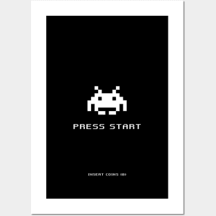 Press start Posters and Art